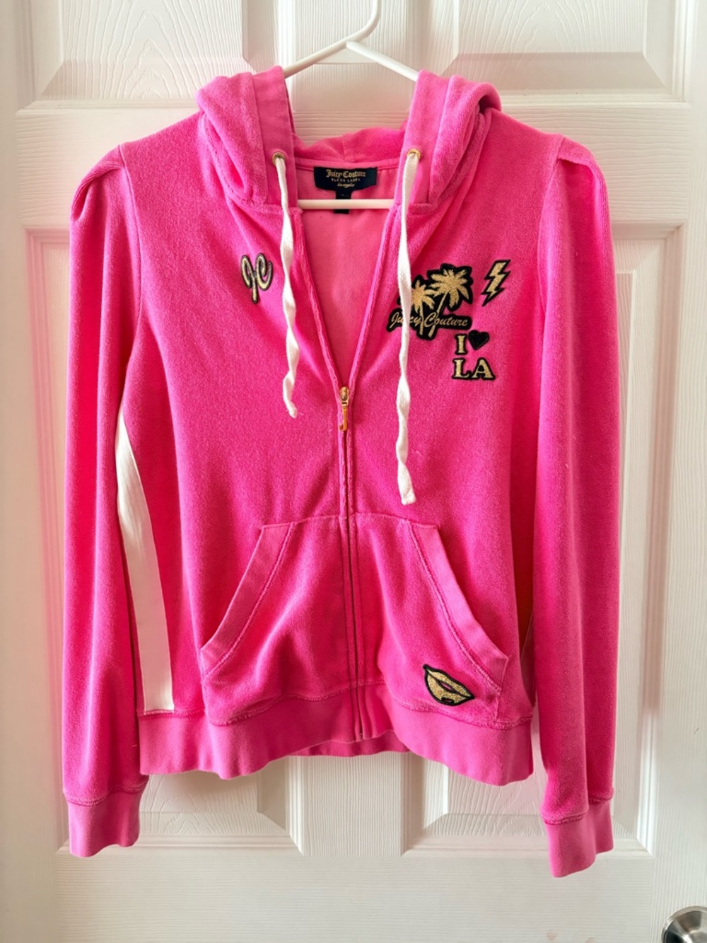 Juicy Couture Black Lable Pink Venice Beach Zip Hoodie Small
